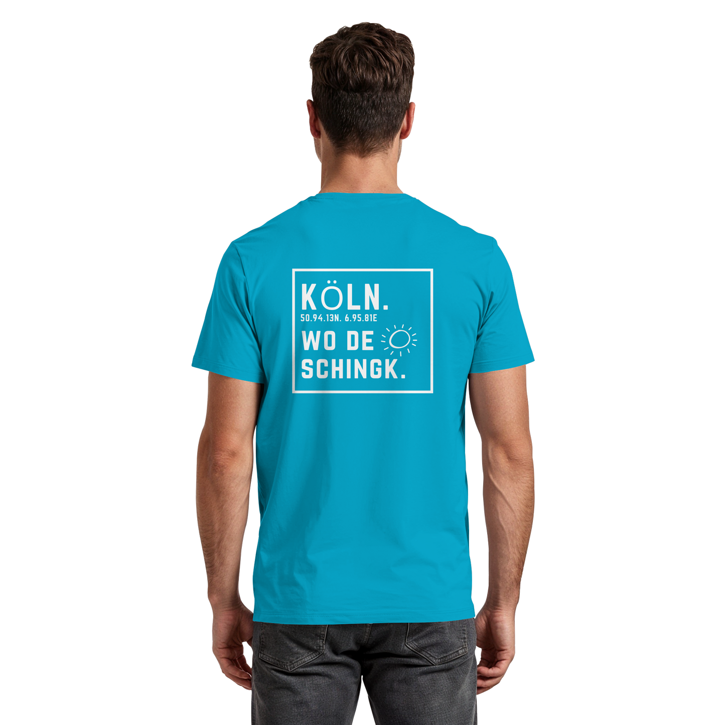 Wo de Sonn schingk - Köln Druck Rücken  - Premium Classic T-Shirt