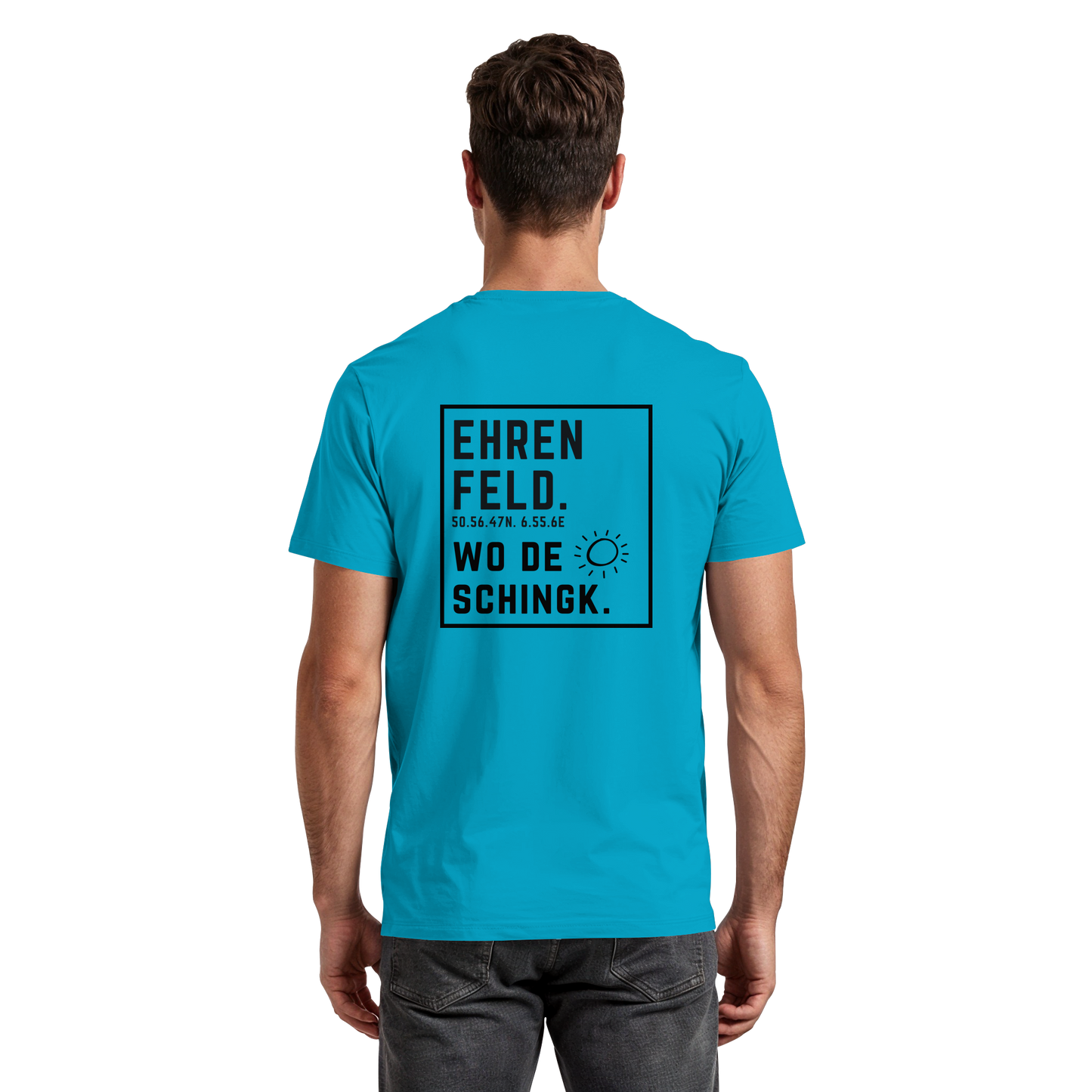Wo de Sonn schingk - Ehrenfeld Druck Rücken - Premium Classic T-Shirt