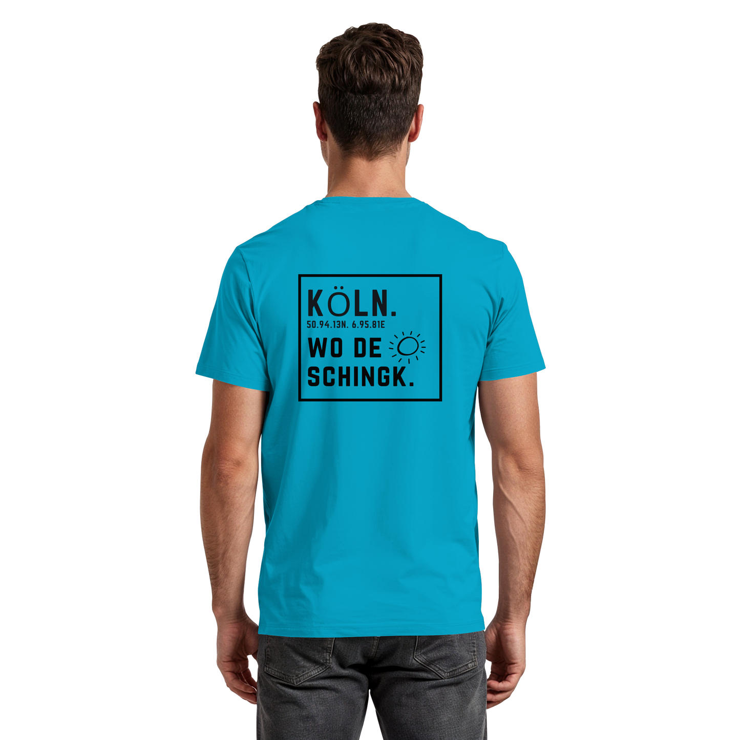 Wo de Sonn schingk - Köln Druck Rücken  - Premium Classic T-Shirt