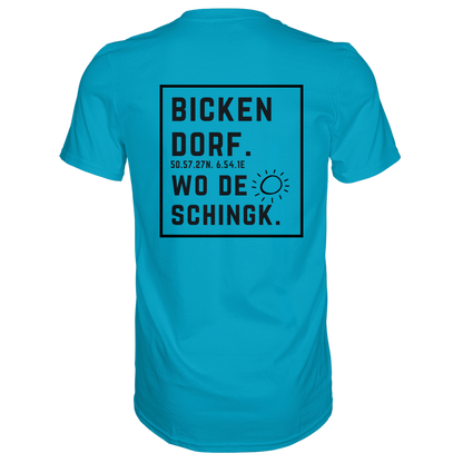 Wo de Sonn schingk - Bickendorf Druck Rücken - Premium Classic T-Shirt