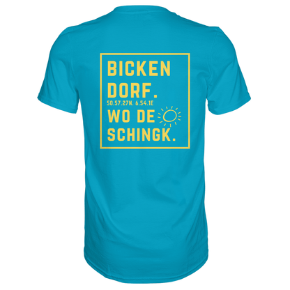 Wo de Sonn schingk - Bickendorf Druck Rücken - Premium Classic T-Shirt