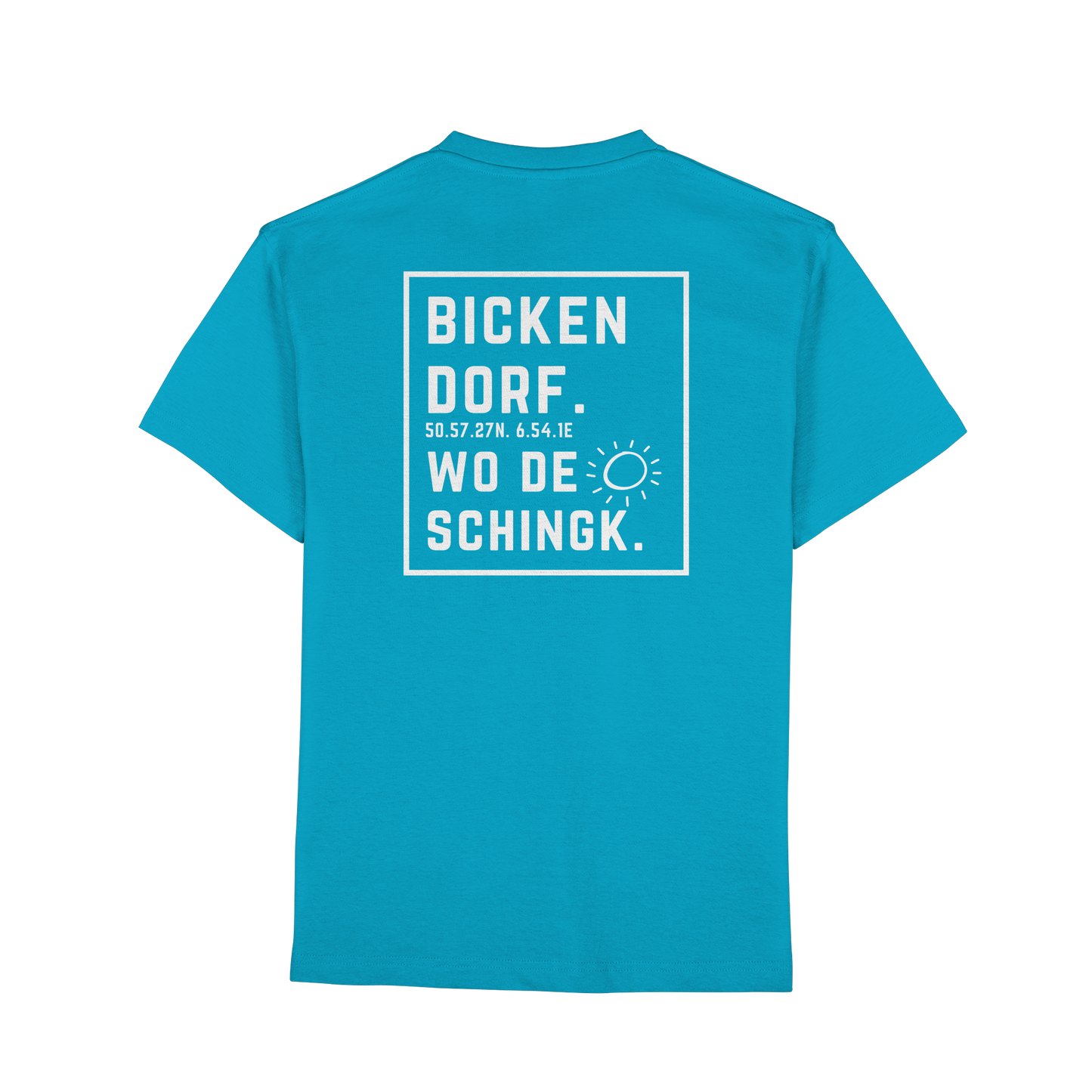 Wo de Sonn schingk - Bickendorf Druck Rücken - Premium Classic T-Shirt