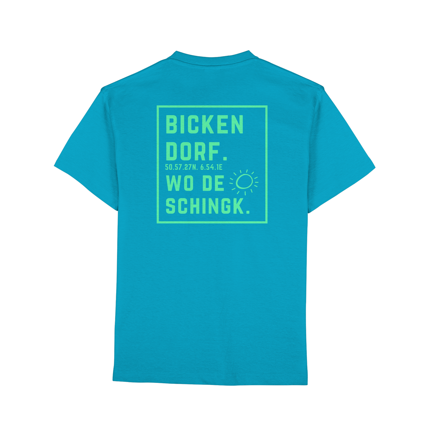 Wo de Sonn schingk - Bickendorf Druck Rücken - Premium Classic T-Shirt