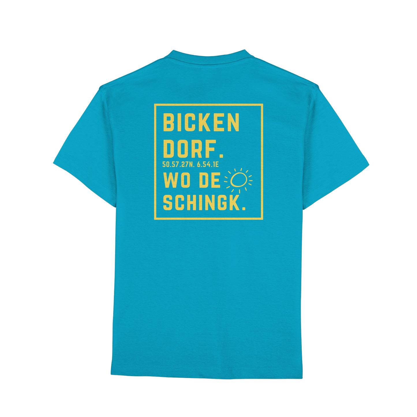 Wo de Sonn schingk - Bickendorf Druck Rücken - Premium Classic T-Shirt