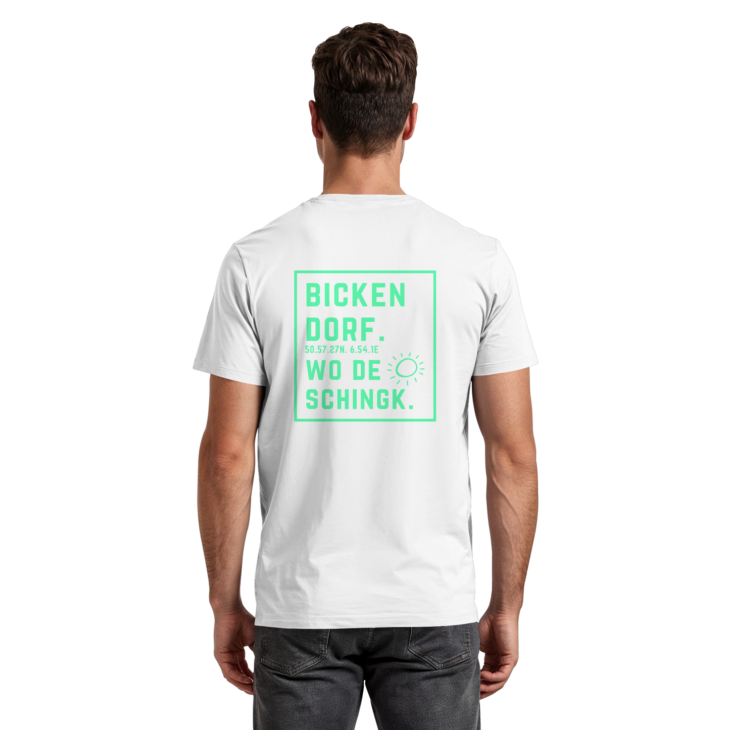 Wo de Sonn schingk - Bickendorf Druck Rücken - Premium Classic T-Shirt