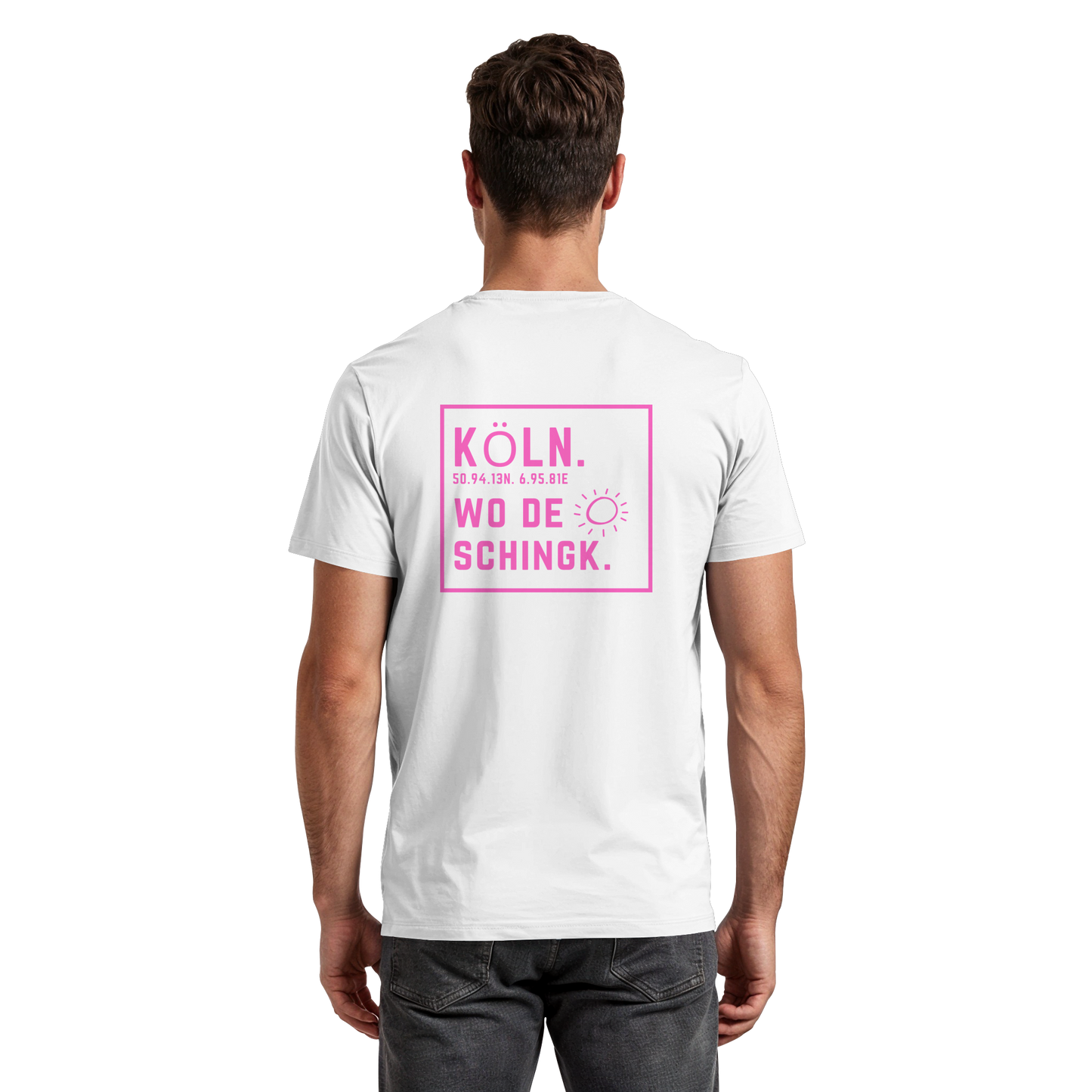 Wo de Sonn schingk - Köln Druck Rücken - Premium Classic T-Shirt