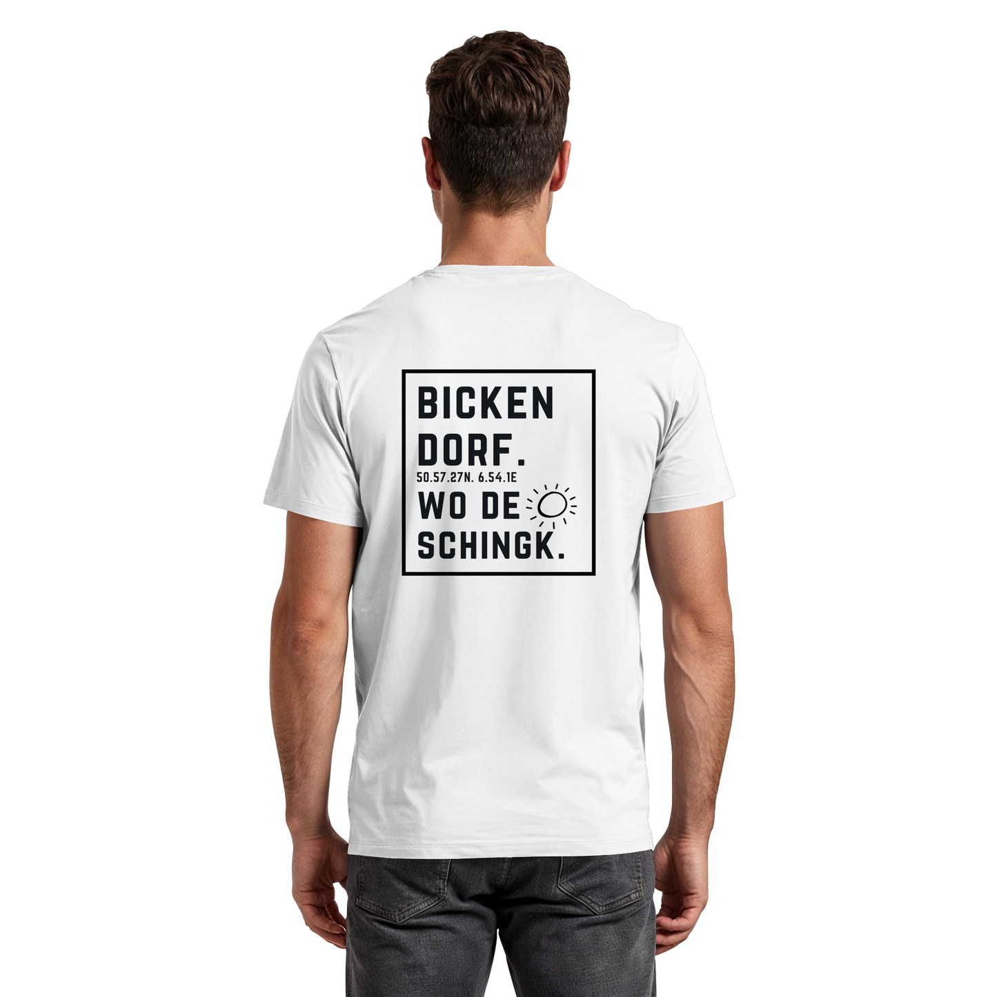 Wo de Sonn schingk - Bickendorf Druck Rücken - Premium Classic T-Shirt