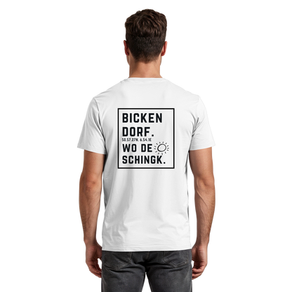 Wo de Sonn schingk - Bickendorf Druck Rücken - Premium Classic T-Shirt