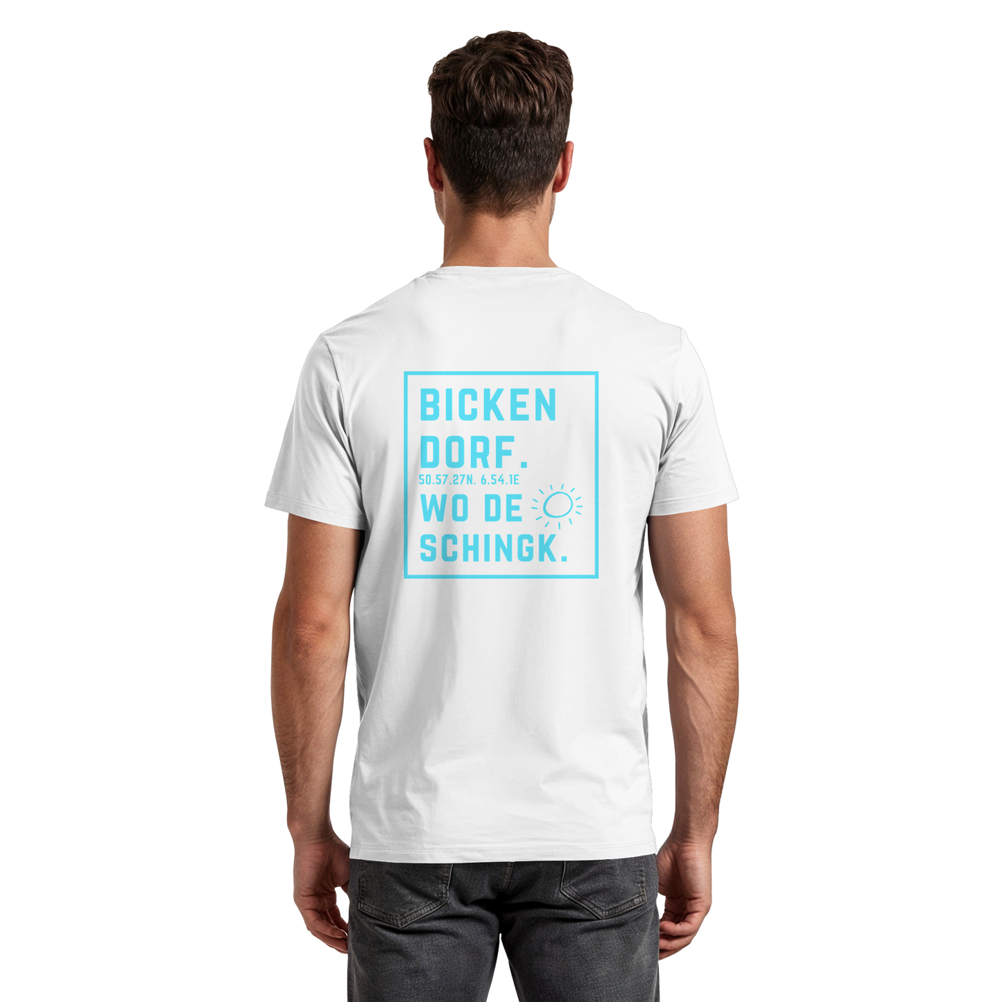 Wo de Sonn schingk - Bickendorf Druck Rücken - Premium Classic T-Shirt