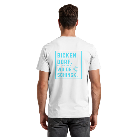 Wo de Sonn schingk - Bickendorf Druck Rücken - Premium Classic T-Shirt