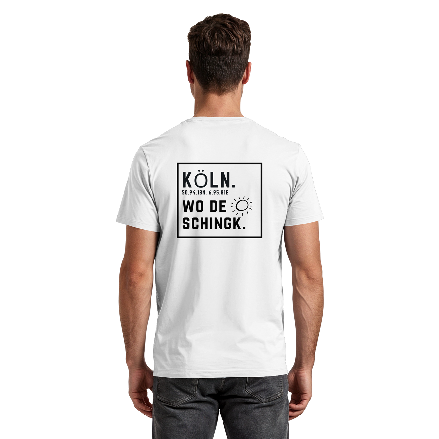 Wo de Sonn schingk - Köln Druck Rücken  - Premium Classic T-Shirt