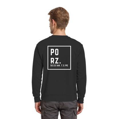 Porz Koordinaten (großer Druck Rücken) - Premium Sweatshirt