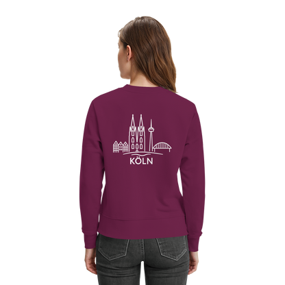 Köln Skyline (großer Druck auf dem Rücken) - Premium Sweatshirt