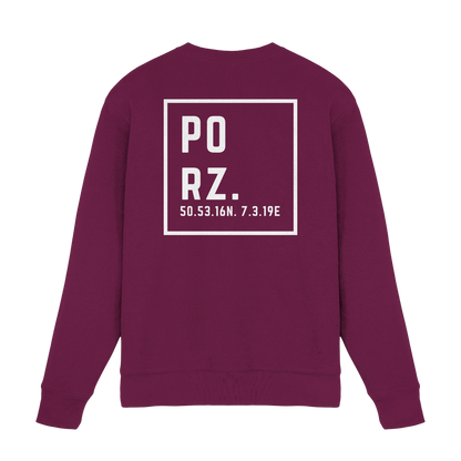 Porz Koordinaten (großer Druck Rücken) - Premium Sweatshirt