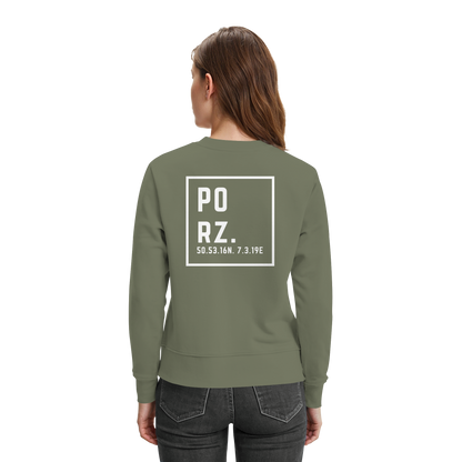 Porz Koordinaten (großer Druck Rücken) - Premium Sweatshirt