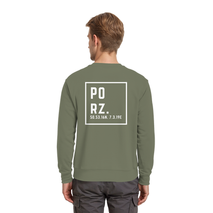 Porz Koordinaten (großer Druck Rücken) - Premium Sweatshirt