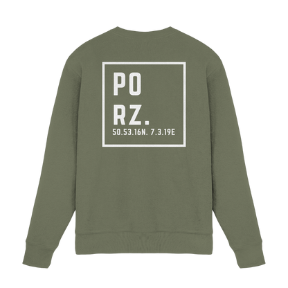 Porz Koordinaten (großer Druck Rücken) - Premium Sweatshirt