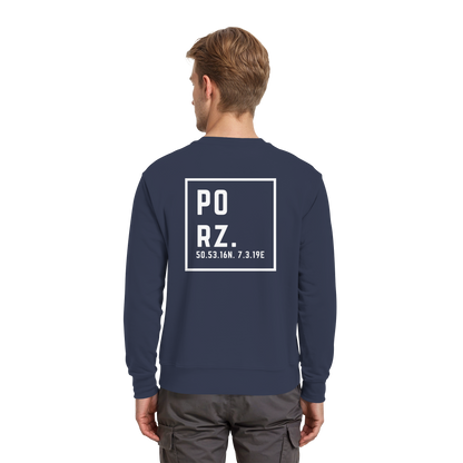Porz Koordinaten (großer Druck Rücken) - Premium Sweatshirt