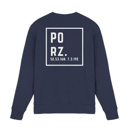 Porz Koordinaten (großer Druck Rücken) - Premium Sweatshirt