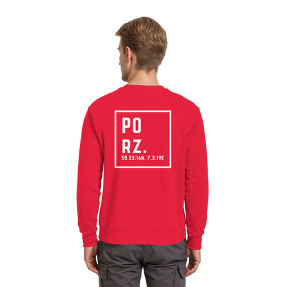 Porz Koordinaten (großer Druck Rücken) - Premium Sweatshirt
