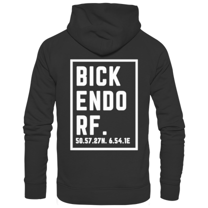 Bickendorf Koordinaten (großer Druck auf dem Rücken) - Premium Unisex Hoodie