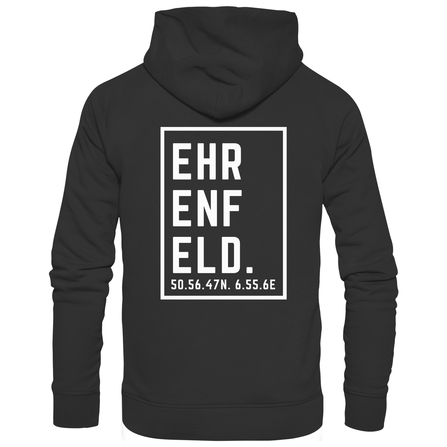 Ehrenfeld Koordinaten (großer Druck auf dem Rücken) - Premium Unisex Hoodie