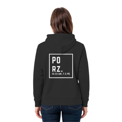 Porz Koordinaten (großer Druck Rücken) - Premium Unisex Hoodie