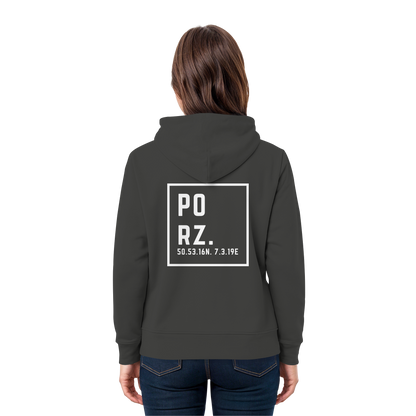 Porz Koordinaten (großer Druck Rücken) - Premium Unisex Hoodie
