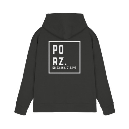 Porz Koordinaten (großer Druck Rücken) - Premium Unisex Hoodie