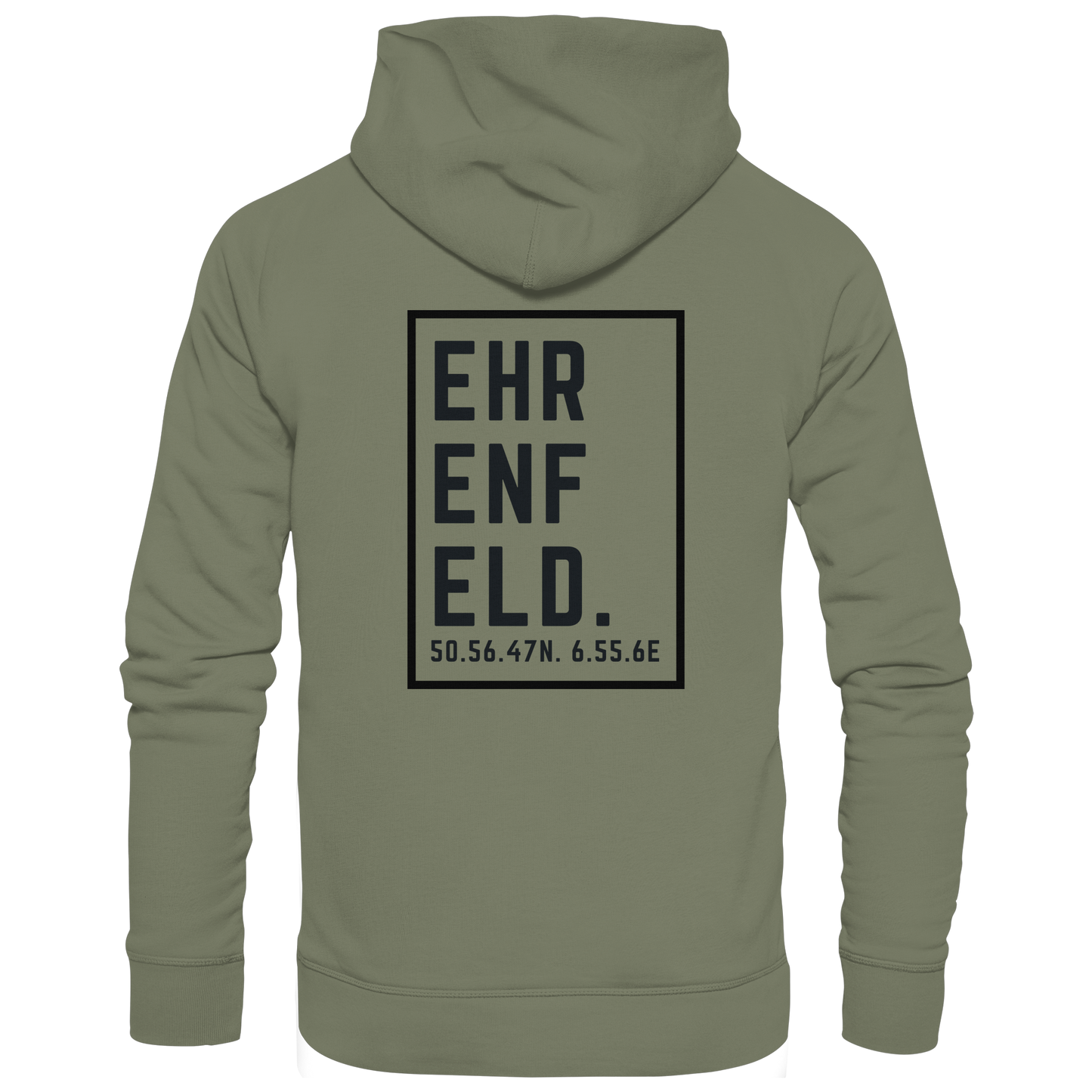 Ehrenfeld Koordinaten (großer Druck auf dem Rücken) - Premium Unisex Hoodie
