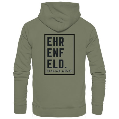 Ehrenfeld Koordinaten (großer Druck auf dem Rücken) - Premium Unisex Hoodie