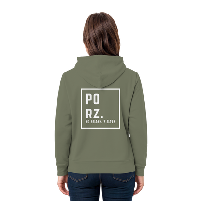 Porz Koordinaten (großer Druck Rücken) - Premium Unisex Hoodie