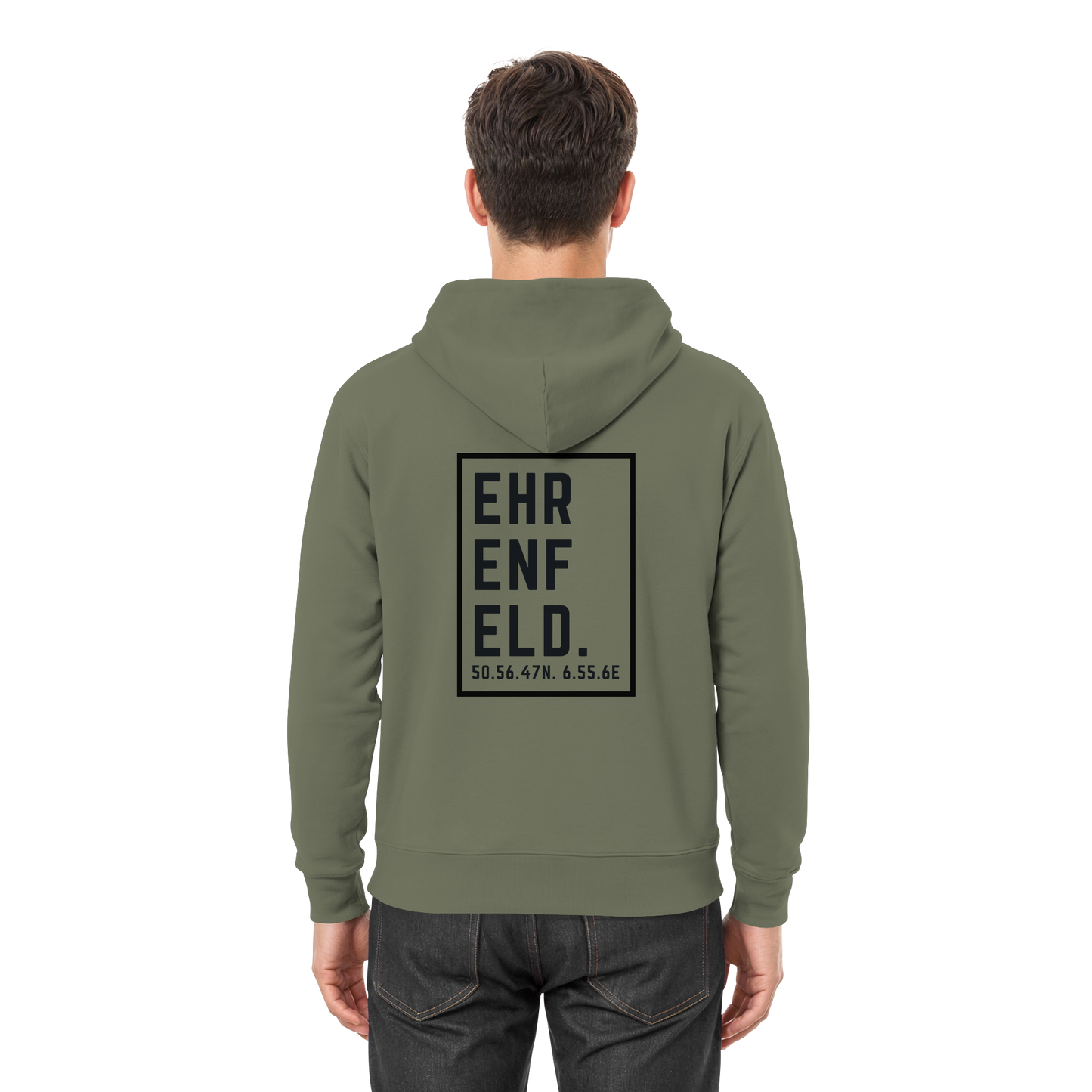 Ehrenfeld Koordinaten (großer Druck auf dem Rücken) - Premium Unisex Hoodie