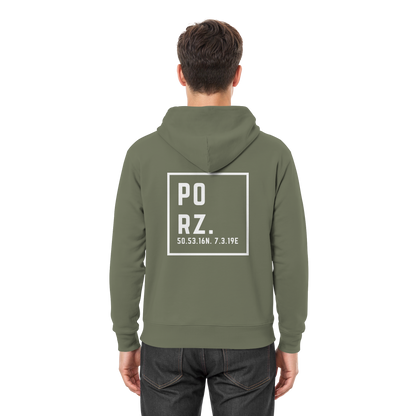 Porz Koordinaten (großer Druck Rücken) - Premium Unisex Hoodie