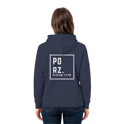 Porz Koordinaten (großer Druck Rücken) - Premium Unisex Hoodie