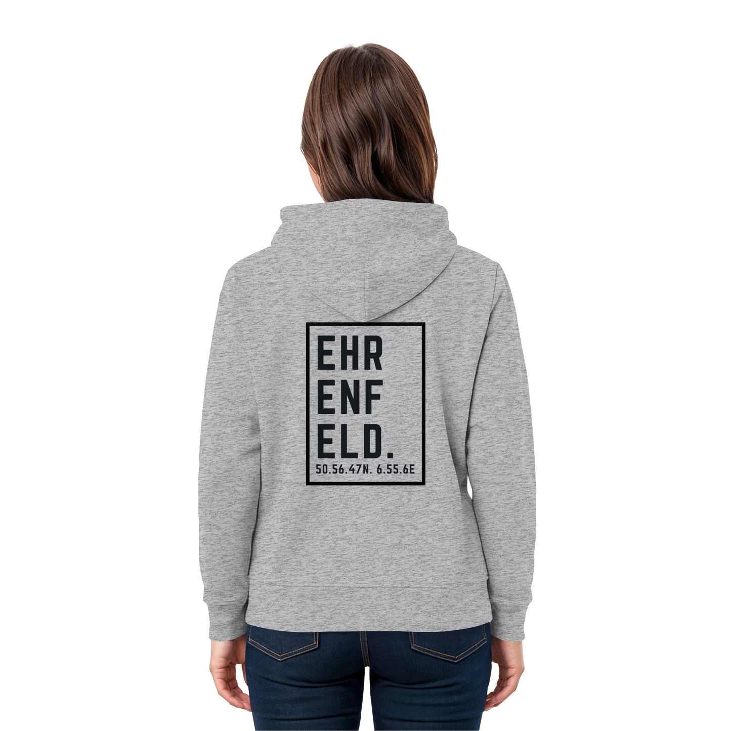 Ehrenfeld Koordinaten (großer Druck auf dem Rücken) - Premium Unisex Hoodie