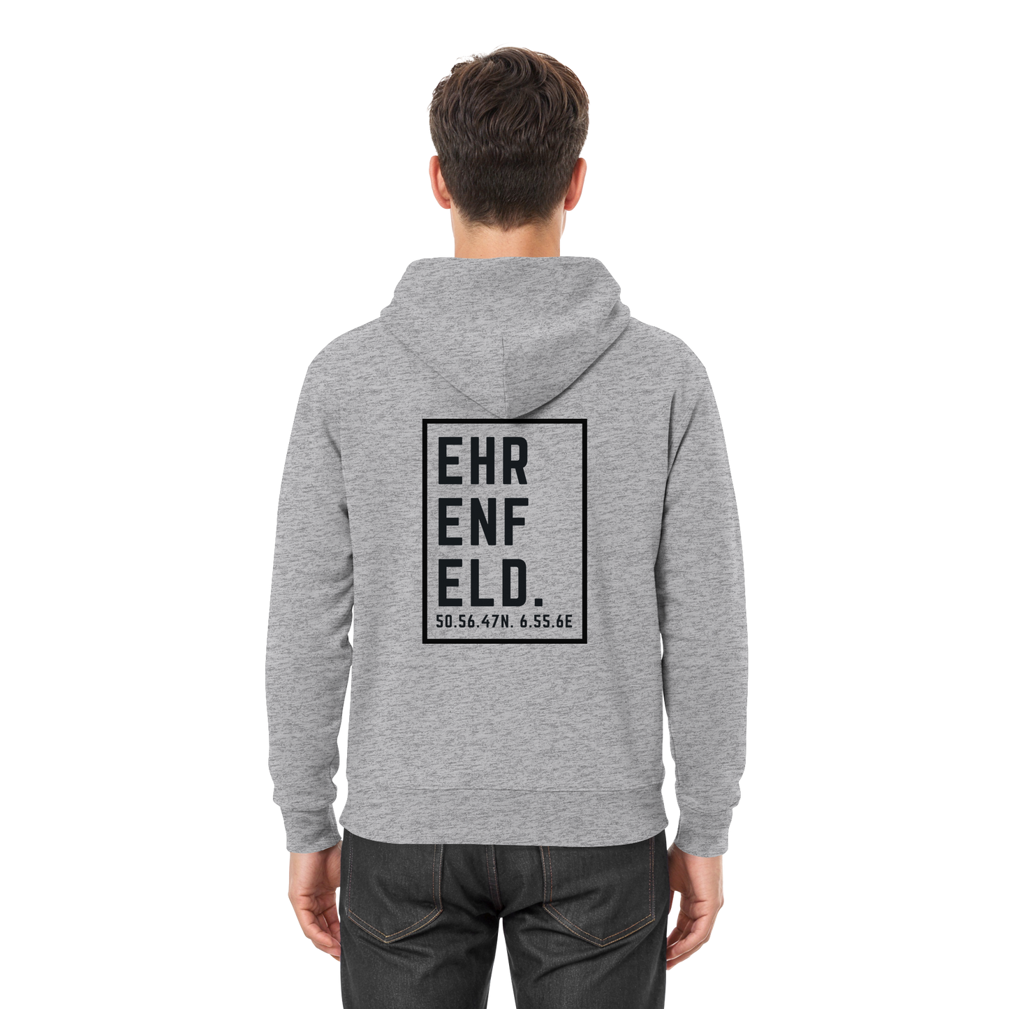 Ehrenfeld Koordinaten (großer Druck auf dem Rücken) - Premium Unisex Hoodie