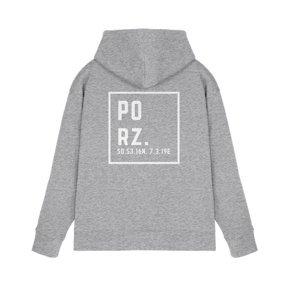 Porz Koordinaten (großer Druck Rücken) - Premium Unisex Hoodie