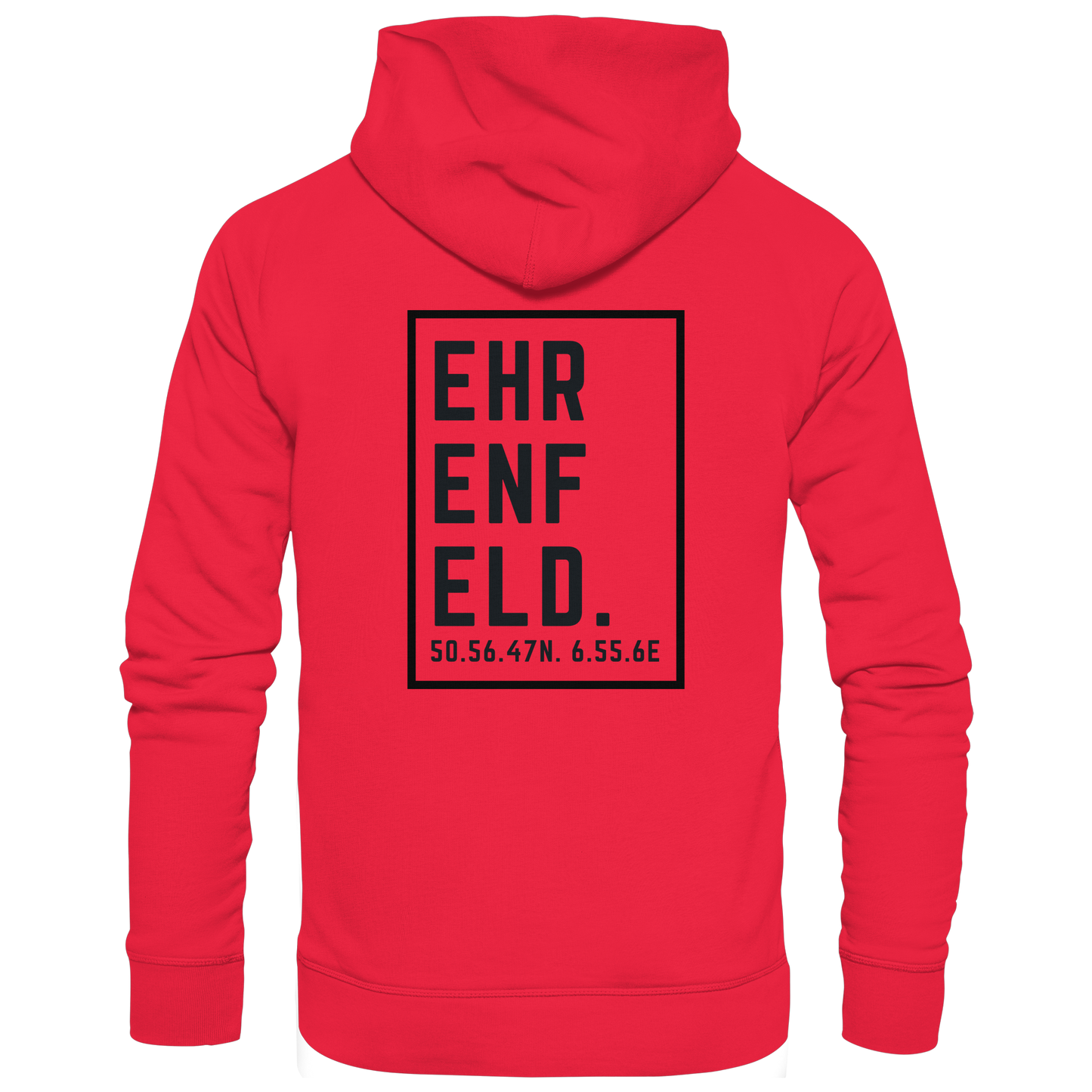 Ehrenfeld Koordinaten (großer Druck auf dem Rücken) - Premium Unisex Hoodie