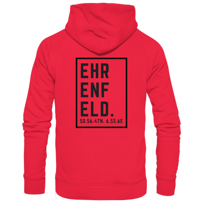 Ehrenfeld Koordinaten (großer Druck auf dem Rücken) - Premium Unisex Hoodie