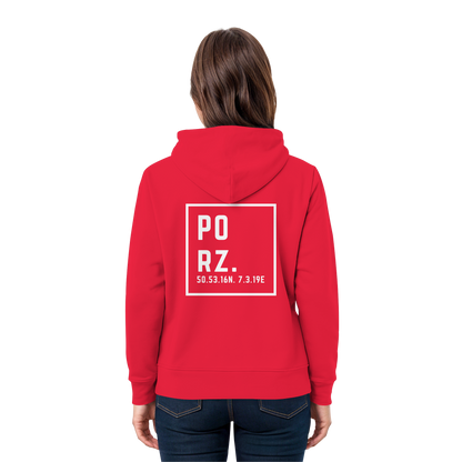 Porz Koordinaten (großer Druck Rücken) - Premium Unisex Hoodie