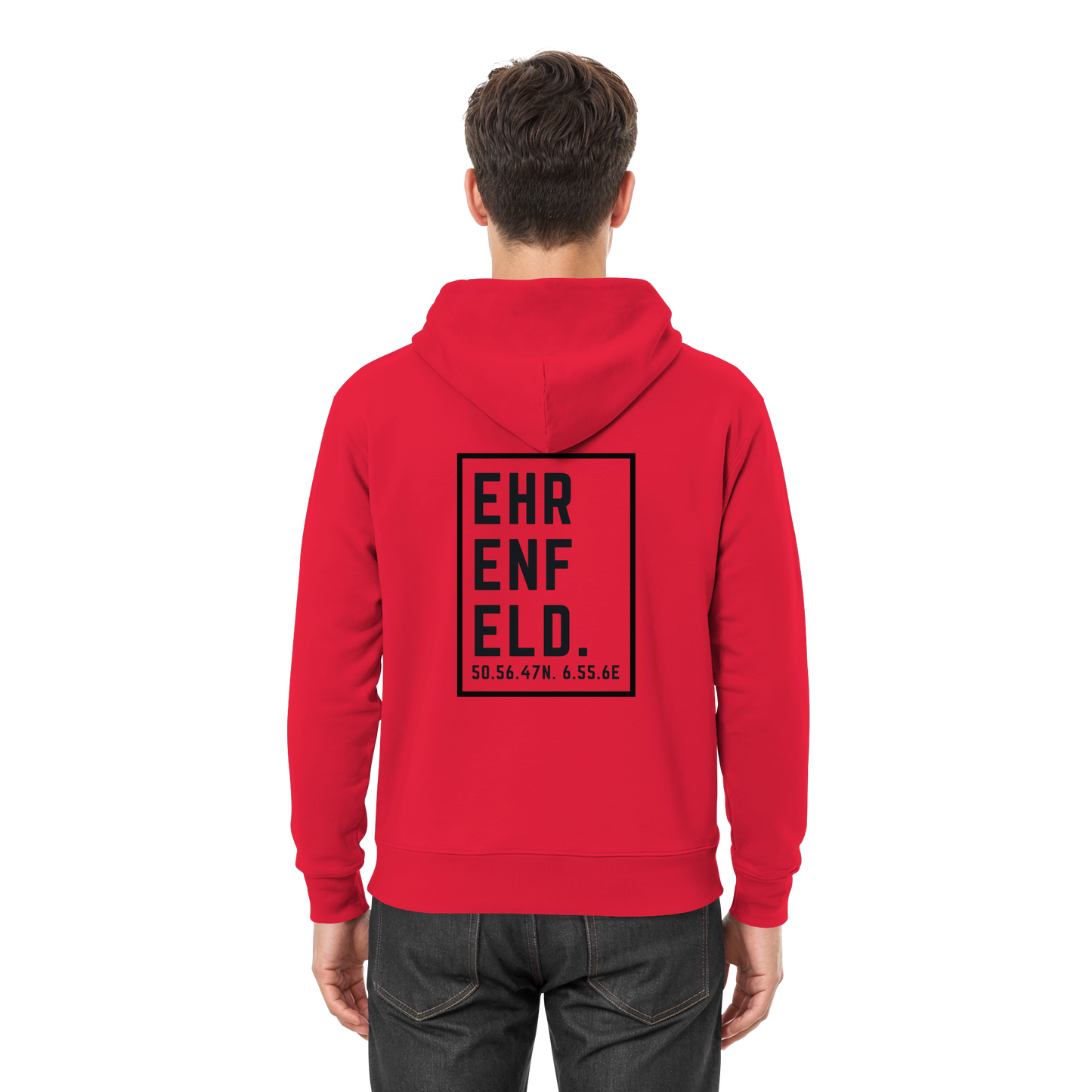 Ehrenfeld Koordinaten (großer Druck auf dem Rücken) - Premium Unisex Hoodie