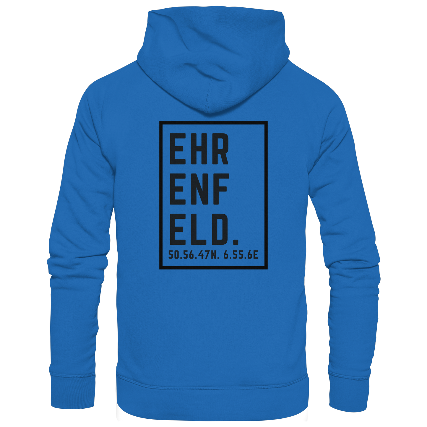 Ehrenfeld Koordinaten (großer Druck auf dem Rücken) - Premium Unisex Hoodie