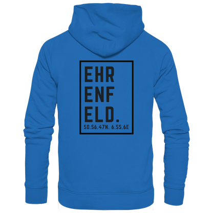 Ehrenfeld Koordinaten (großer Druck auf dem Rücken) - Premium Unisex Hoodie