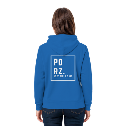 Porz Koordinaten (großer Druck Rücken) - Premium Unisex Hoodie