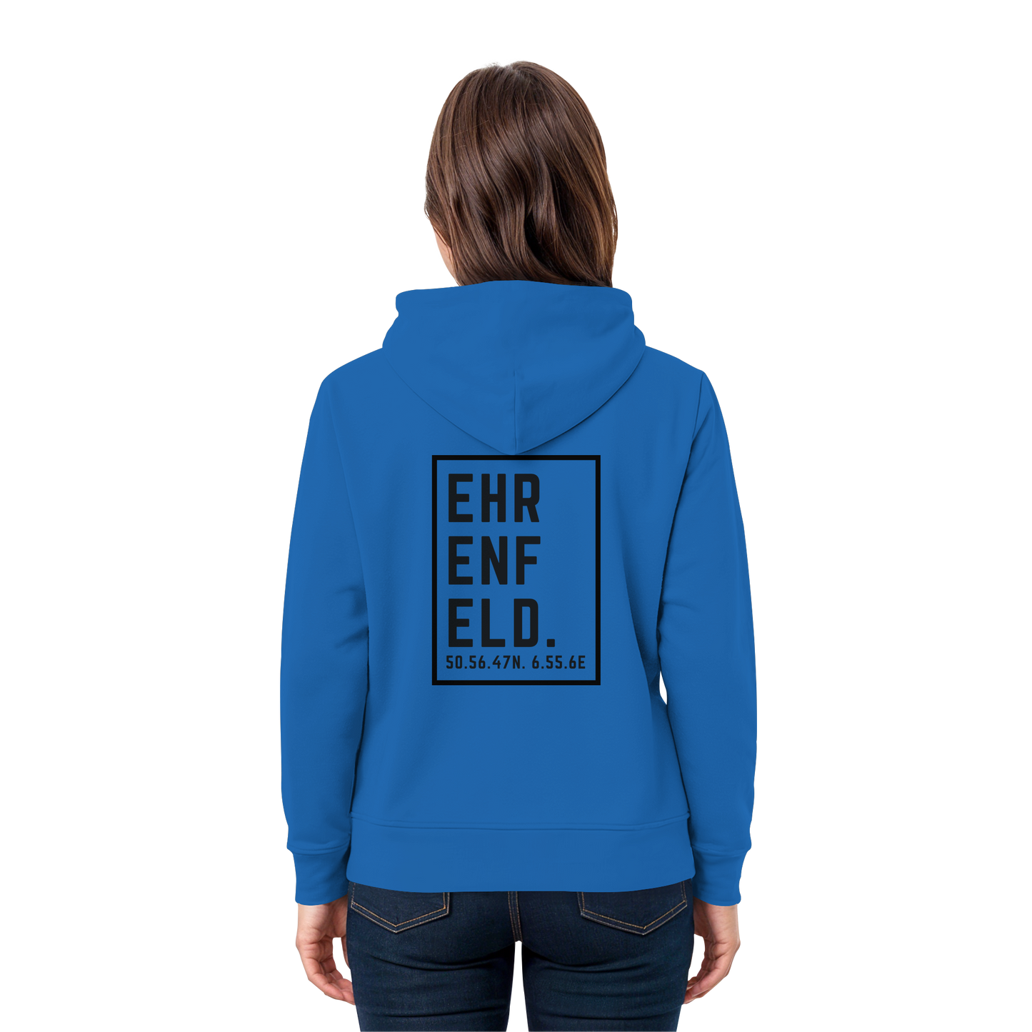 Ehrenfeld Koordinaten (großer Druck auf dem Rücken) - Premium Unisex Hoodie