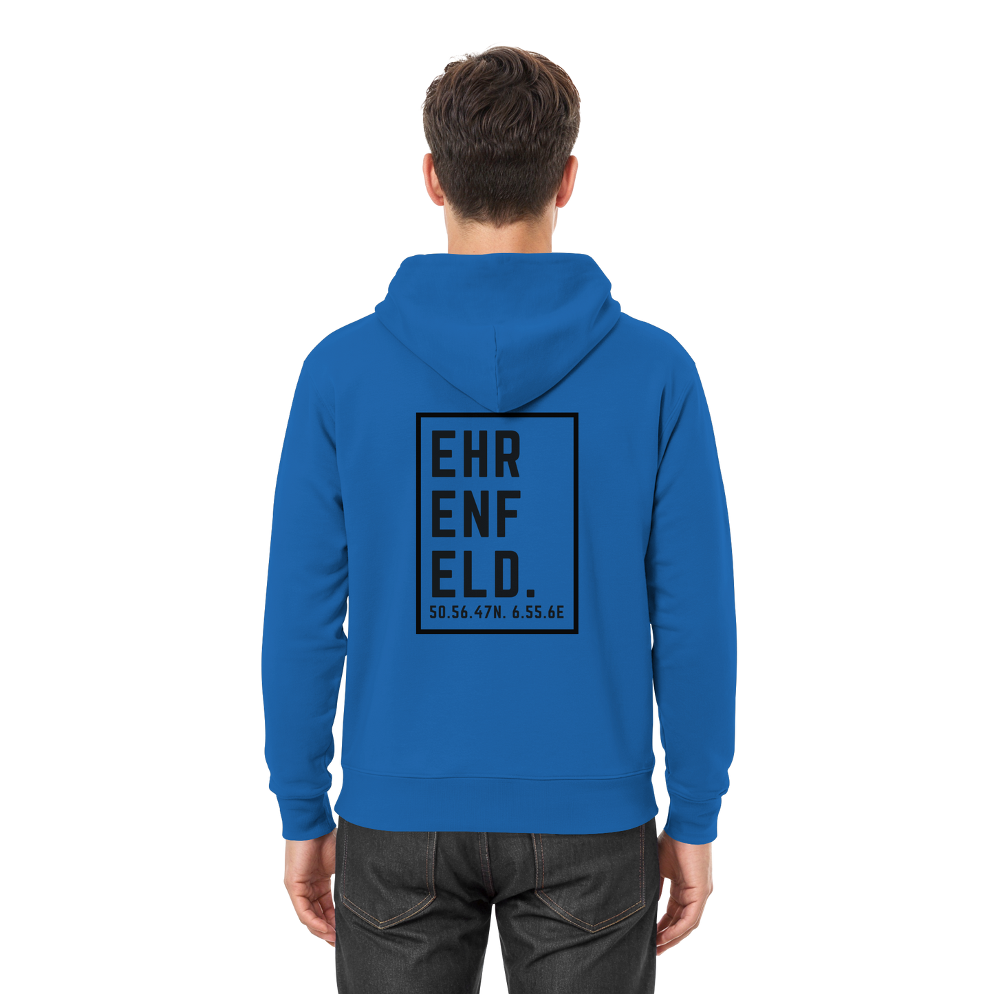 Ehrenfeld Koordinaten (großer Druck auf dem Rücken) - Premium Unisex Hoodie