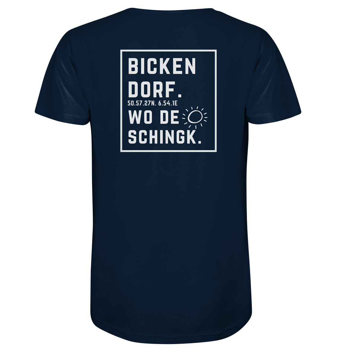 Wo de Sonn schingk - Bickendorf Druck Rücken - V-Neck Shirt