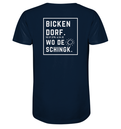 Wo de Sonn schingk - Bickendorf Druck Rücken - V-Neck Shirt
