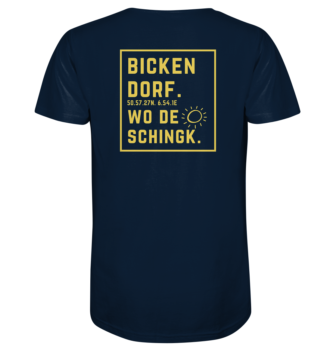 Wo de Sonn schingk - Bickendorf Druck Rücken - V-Neck Shirt